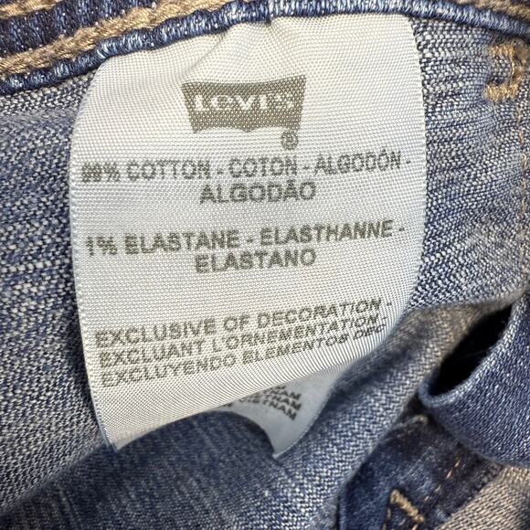 Levi's 524 Women's Jeans 15M Blue Too Superlow Front Patch Pockets Wide Leg - Picture 8 of 14